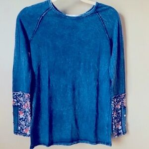 𝅺ABLE Blue Crew Neck Long Sleeve Jersey